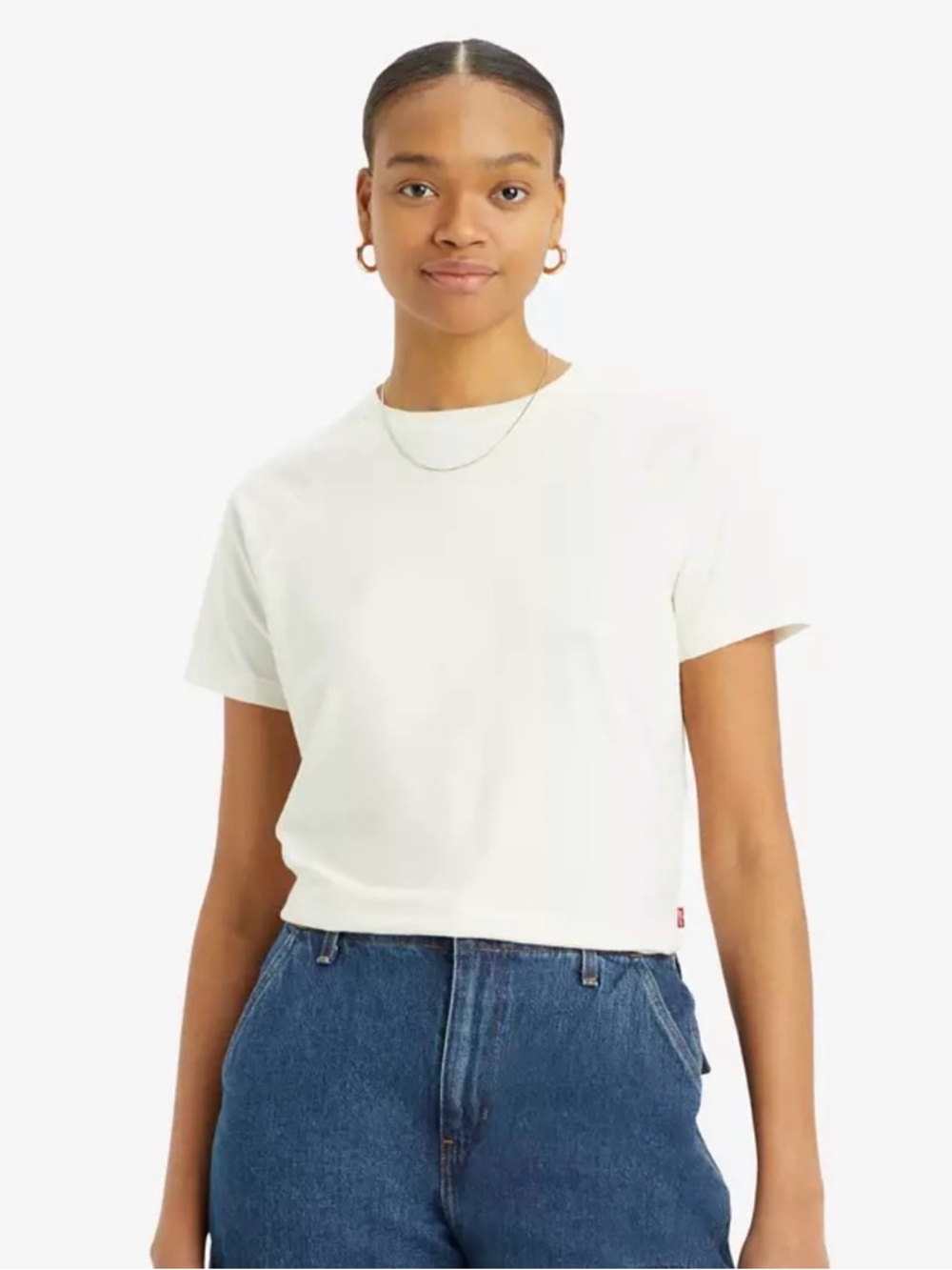 Levi's Women's Short Sleeve Game Day T-Shirt - Egret white Size XL